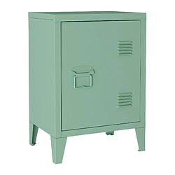 Helloshop26 Table de chevet en acier laminé 57 x 40 x 30 cm vert pastel mat 03_0008685