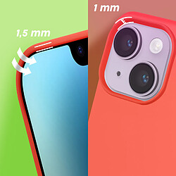 Coque pour iPhone 14 Hybride Semi-rigide Fine Légère Intérieur Doux Moxie Corail pas cher