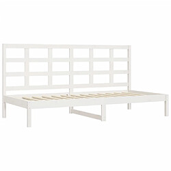 Acheter Maison Chic Lit de jour, Lit de repos pour Salon Chambre,Canapé-lit,Lit d'invité Blanc 90x200 cm Bois de pin massif -MN92559