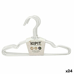 Kipit Jeu de porte-manteaux Enfant 30 x 18 x 1 cm Blanc Métal Silicone (24 Unités)