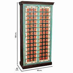 Avis Armoire Alexandra House Living Multicouleur Laiton Bois de manguier 40 x 90 x 180 cm