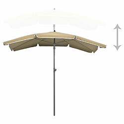 Acheter Maison Chic Parasol Jardin | Parasol de jardin avec mat 200x130 cm Taupe - GKD86145