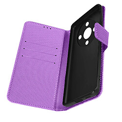 Avizar Housse pour Honor Magic 6 Lite 5G Portefeuille Clapet Stand Vidéo Violet Clair