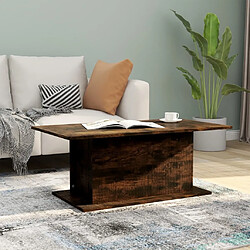 Maison Chic Tabls basse,Table Console pour salon Chêne fumé 102x55,5x40 cm Aggloméré -MN94930