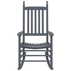 Maison Chic Lot de 2 Chaises à bascule sièges incurvés gris peuplier massif -GKD20854 pas cher