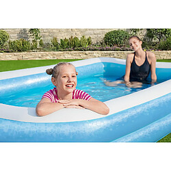 Piscine Gonflable Autoportante pour Enfants Bestway 305x183x46 cm Structure à 2 Anneaux pour Enfants de +3 Ans, Installation Facile pas cher