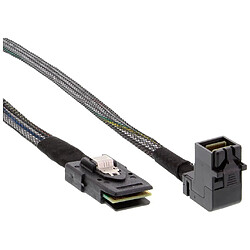 Câble InLine® Mini SAS HD SFF-8643 coudé sur SFF-8087 avec bande latérale de 0,5 m