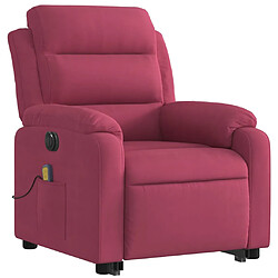 Avis vidaXL Fauteuil inclinable de massage électrique rouge bordeaux