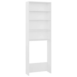 Maison Chic Meuble rangement de salle de bain | Meuble pour machine à laver | Armoire murale de bain Blanc 64x24x190 cm -GKD73153