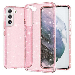 Coque en TPU 2,8 mm, épaissi, motif de poudre scintillante rose pour votre Samsung Galaxy S22