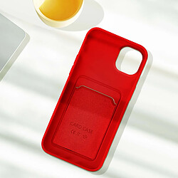 Acheter Avizar Coque iPhone 14 Silicone Souple Porte-carte rouge