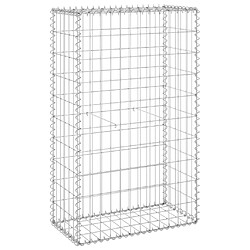 vidaXL Mur en gabion avec couvercles Acier galvanisé 60x30x100 cm