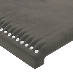 Acheter Maison Chic Tête de lit moderne à LED lumineuse pour chambre - Décoration de lit Gris foncé 160x5x78/88 cm Velours -MN54771