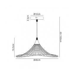 Luminaire Center Suspension 1 ampoule Or peint