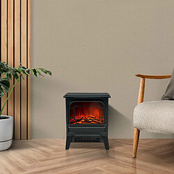 Cheminée Électrique 1950W Kekai Nebraska 35x21x44 cm Noir avec Simulation de Feu pour Intérieur