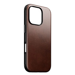 Nomad Coque pour iPhone 16 Pro Compatible MagSafe en Cuir Horween Marron