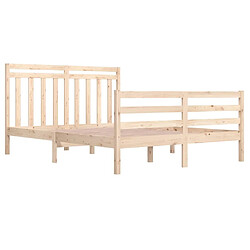 Acheter Maison Chic Lit adulte - Lit simple Cadre de lit,Structure du lit Contemporain Bois massif 140x200 cm -MN91337