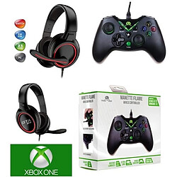 Advance Pack Manette XBOX ONE-S-X-PC NOIRE + Casque Gamer PRO-210 XBOX ONE/S/X/PC