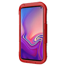 Boîtier étanche couverture avec écran protecteur pour Samsung Galaxy S10 6.1inch rouge