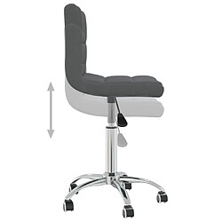 Acheter vidaXL Chaise pivotante de salle à manger Gris foncé Tissu