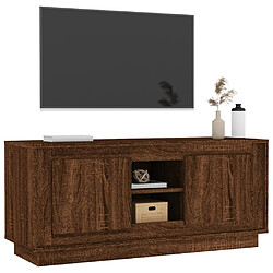 Acheter Maison Chic Meuble TV scandinave - Banc TV pour salon chêne marron 102x35x45 cm bois d'ingénierie -MN86831