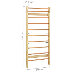 vidaXL Barre murale 80 x 15,8 x 195 cm Bois pas cher