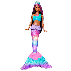 Mattel Barbie Dreamtopia Poupée mannequin Sirène Lumières Scintillantes