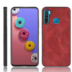 Wewoo Coque Pour Infinix S5 / S5 Lite / X652 antichoc couture Motif vache peau PC + PU + TPU rouge