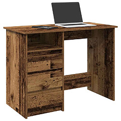 vidaXL Bureau vieux bois 102x50x75 cm bois d'ingénierie