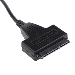 Avis double usb 2.0 à sata 15 + 7 connecteur de câble d'alimentation de données de broche pour 2.5 "hdd