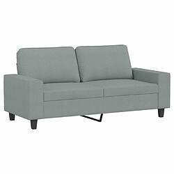 Maison Chic Canapé à 2 places,Sofa de Salon,Canapé droit Gris clair 140 cm Tissu -GKD913592