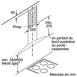 Acheter Hotte décorative murale 60cm 62db 610m3/h inox - dwq66dm50 - BOSCH