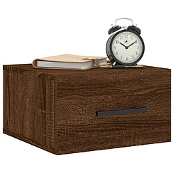 Avis Maison Chic Table de chevet murale,Table de nuit chêne marron 35x35x20 cm -MN10858