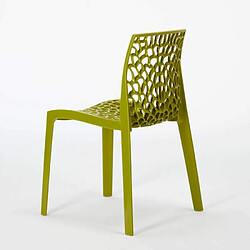 Avis 22 Chaises Gruvyer Grand Soleil nid d'abeille colorées promo prix stock, Couleur: Anis vert