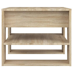 Avis vidaXL Table basse chêne sonoma 55,5x55x45 cm bois d'ingénierie