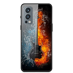 Coque en TPU antichoc avec support guitare feu de glace pour votre OnePlus Nord 2 5G