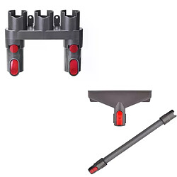 Porte accessoires avec 2 adaptateurs pour Dyson V6 V7 V8 V10 V11 et Kit d'accessoires avec tuyau d'extension