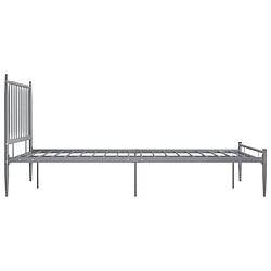 Acheter vidaXL Cadre de lit sans matelas gris métal 120x200 cm