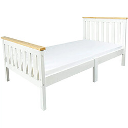 Leomark Lit blanc avec un matelas MILANO PINE 70/140