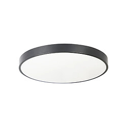 NETTLIFE Plafonnier LED IP44 4000K Noir 28cm Rond 17W Chambre Plat Lampe de Salle de Bain pour Cuisine Salle de Bain Couloir