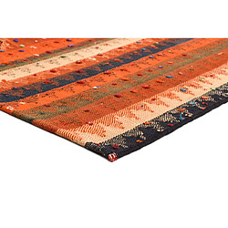 Avis Vidal Tapis de laine 210x146 orange Jajim