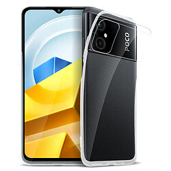 Htdmobiles Coque pour Xiaomi Poco M5 4G / Poco M4 5G - housse etui silicone gel fine + film ecran - TRANSPARENT TPU