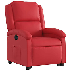 Avis vidaXL Fauteuil inclinable électrique rouge similicuir