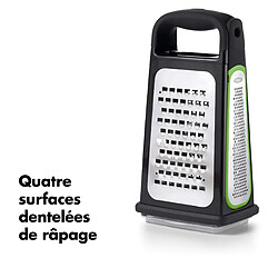 Avis OXO Good Grips Râpe quatre faces avec zesteur et récupérateur amovibles ? Râpe pour la cuisine en acier inoxydable -Noir - Vert