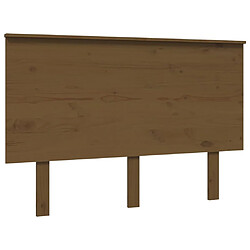 vidaXL Tête de lit Marron miel 124x6x82,5 cm Bois massif de pin