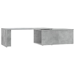 Maison Chic Table basse,Table Console Table d'appoint, Table pour salon Gris béton 150x50x35 cm Aggloméré -MN87052