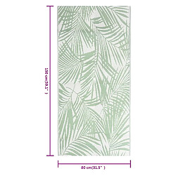 Acheter vidaXL Tapis d'extérieur Vert 80x150 cm PP