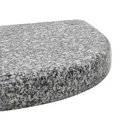 Acheter vidaXL Socle de parasol Granite courbe 10 kg Gris