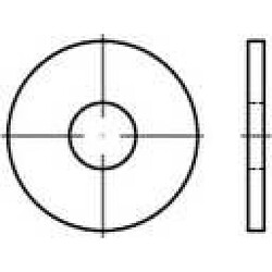 Rondelle TOOLCRAFT 146444 DIN 9021 Ø intérieur: 8.4 mm acier étamé par galvanisation 100 pc(s)