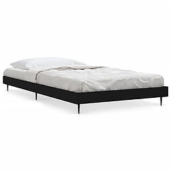 vidaXL Cadre de lit sans matelas noir 90x190 cm bois ingénierie